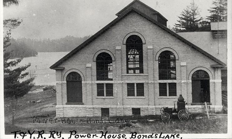 Metropolitan Street Railway Company (later the Toronto and York Radial Railway Company) power house at Bond Lake. - Courtesy of RHPL