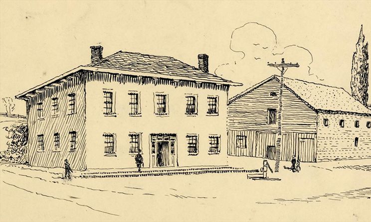 An image of Cook's Hotel, circa 1910, Langstaff Corners in Richmond Hill. - TPL Digital Archive