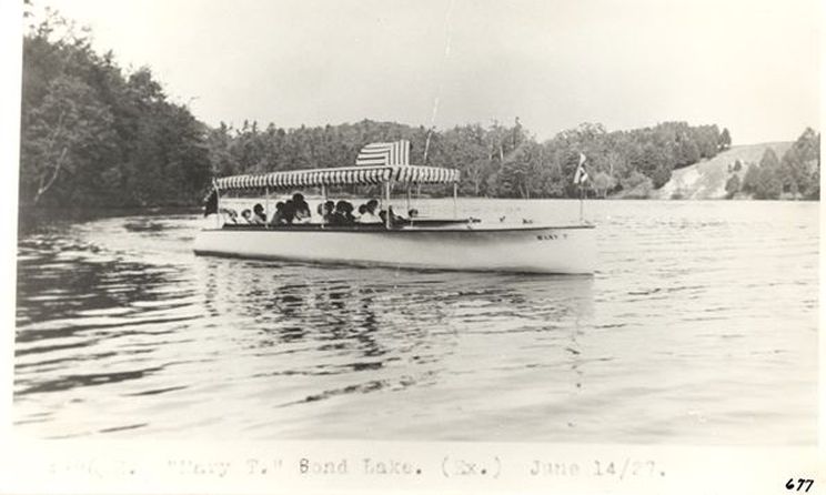 The Mary T. cruising Bond Lake in June 1927. - Richmond Hill Public Library photo
