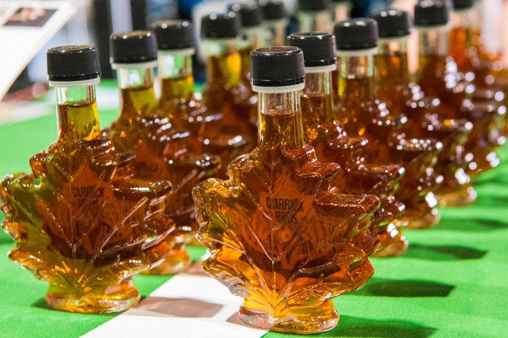 Maple Syrup from Carrick Bros. for sale at the Richmond Hill Historical Society booth (photograph courtesy Chris Robart)